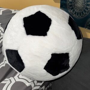 Giggle Moon Black and White Soccer Ball Pillow